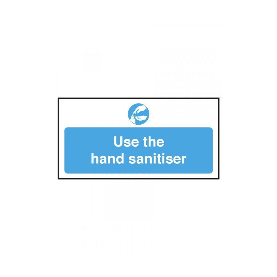 Mileta Safety Sign - Use Hand Sanitiser Vinyl Sign 100x200mm