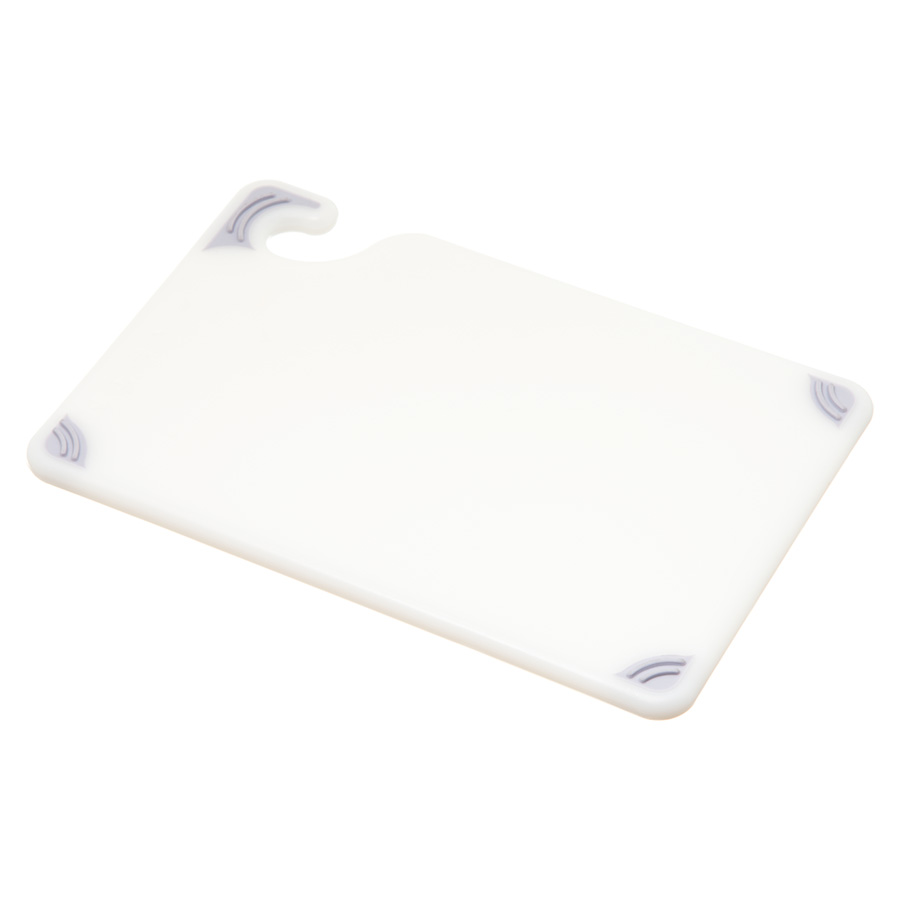 San Jamar Saf-T-Grip Cutting Board 6 x 9in White