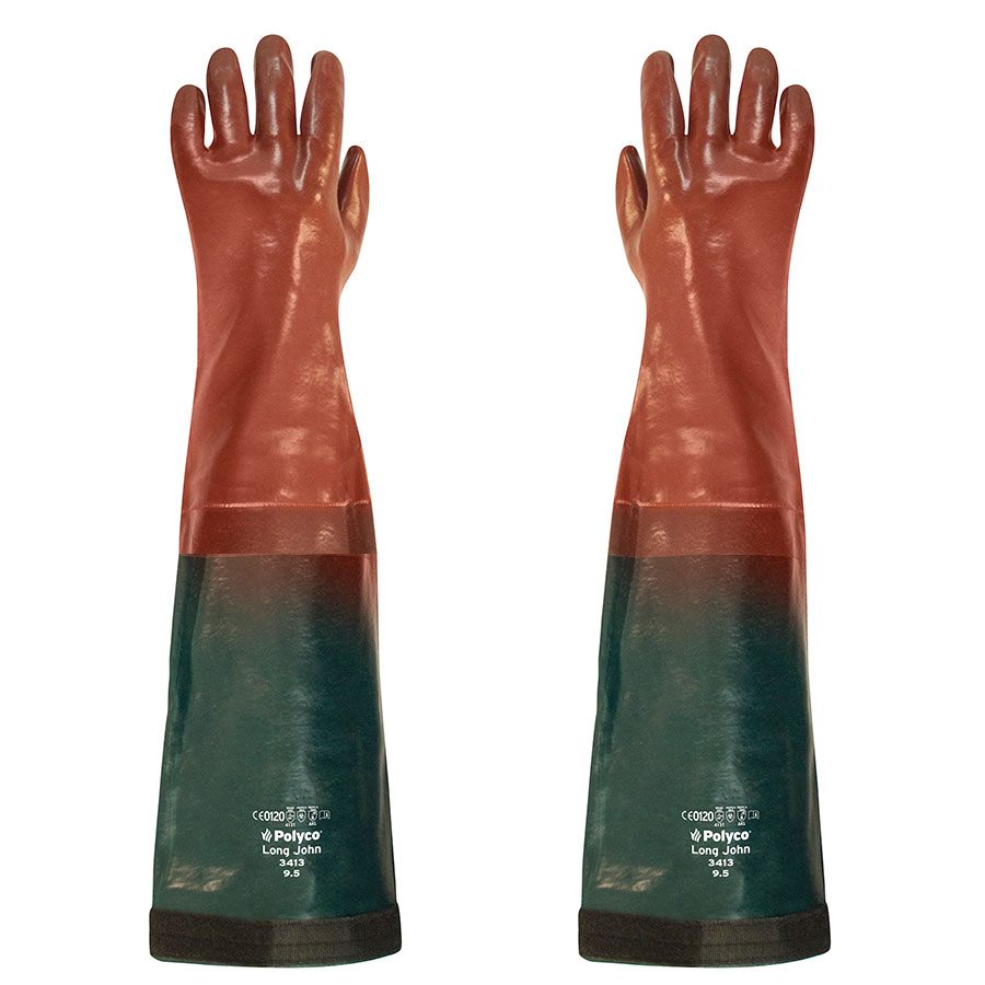 Polyco Long John™PVC Ctd Chemical Resistant Gauntlet