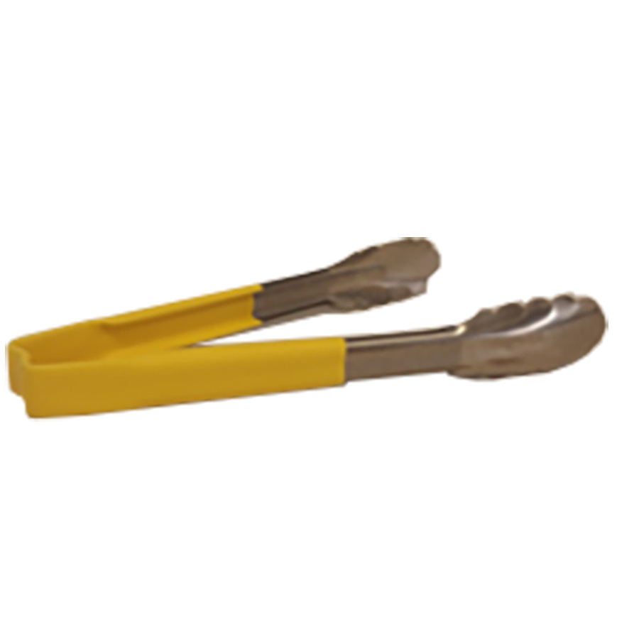 9 1/2in S/S Flat Tong Yellow Handle
