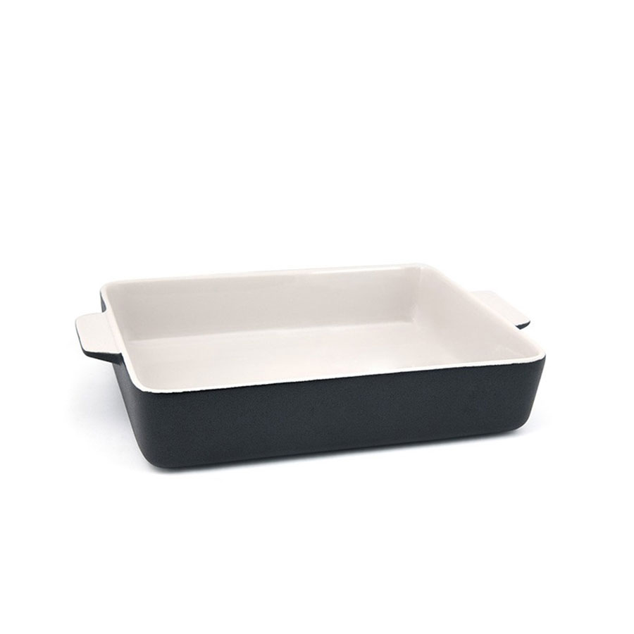 Front Of The House Kiln Ovenware Dish Black Rectangular 38x25.5x7cm 3.5 Litre