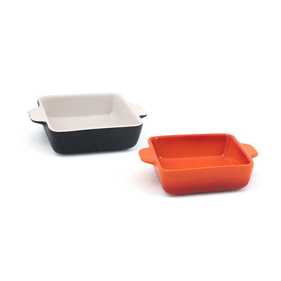 Front Of The House Kiln Ovenware Dish Black Square 13x16.5x4.5cm 425ml