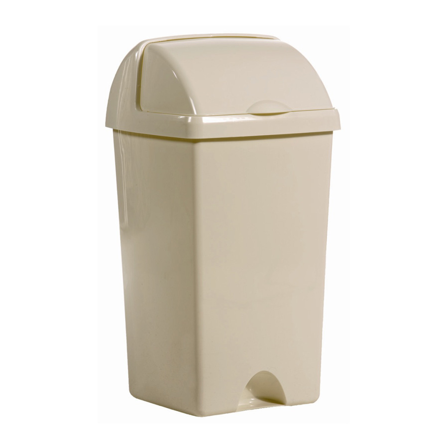 Addis Roll Top Bin Cream Polypropylene 25ltr L30 x W31 x H52.5 cm