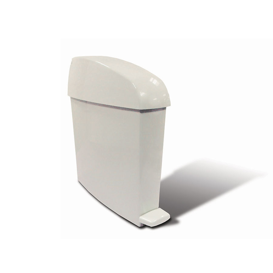 Rubbermaid Miniped Sanitary Waste Bin White Polypropylene 12ltr W14 x H48 x D46.3cm
