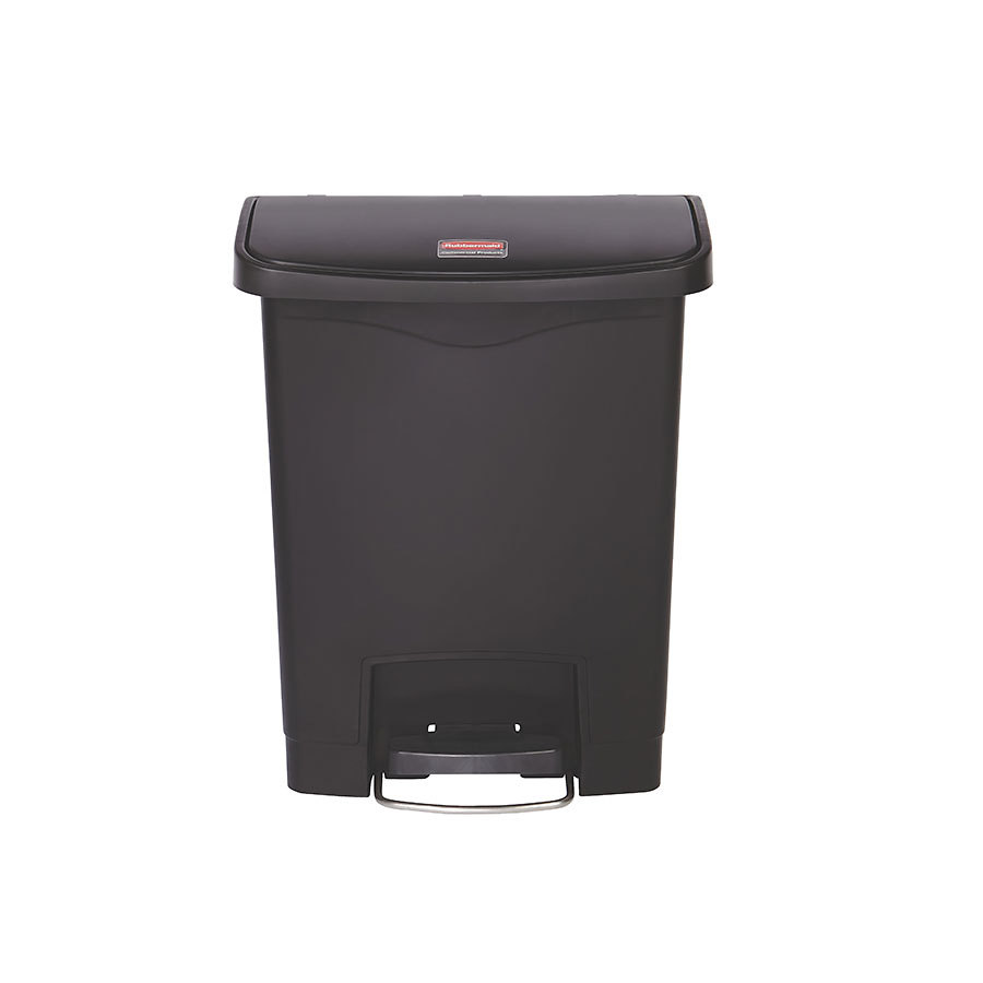 Rubbermaid Slim Step-On Bin Front Step 30 ltr Black