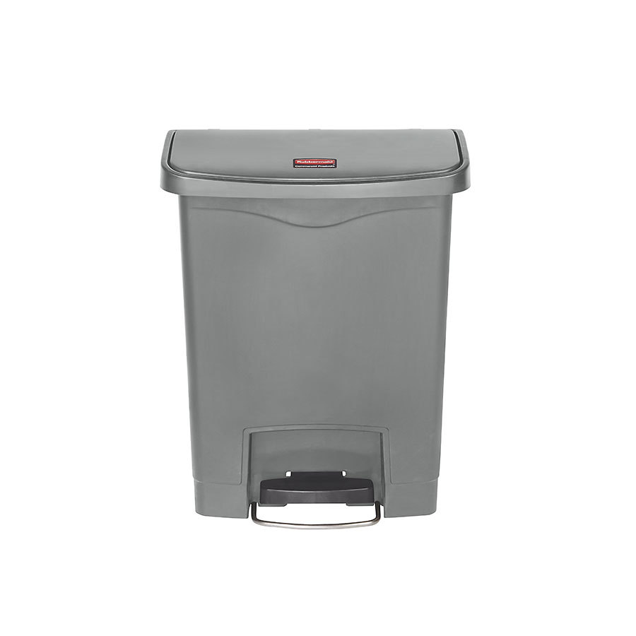 Rubbermaid Slim Step-On Bin Front Step 30 ltr Grey