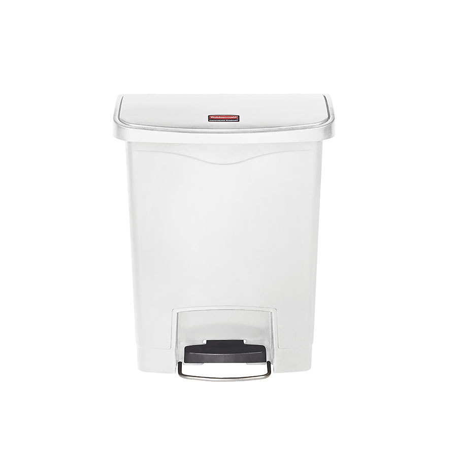 Rubbermaid Slim Step-On Bin Front Step 30 ltr White