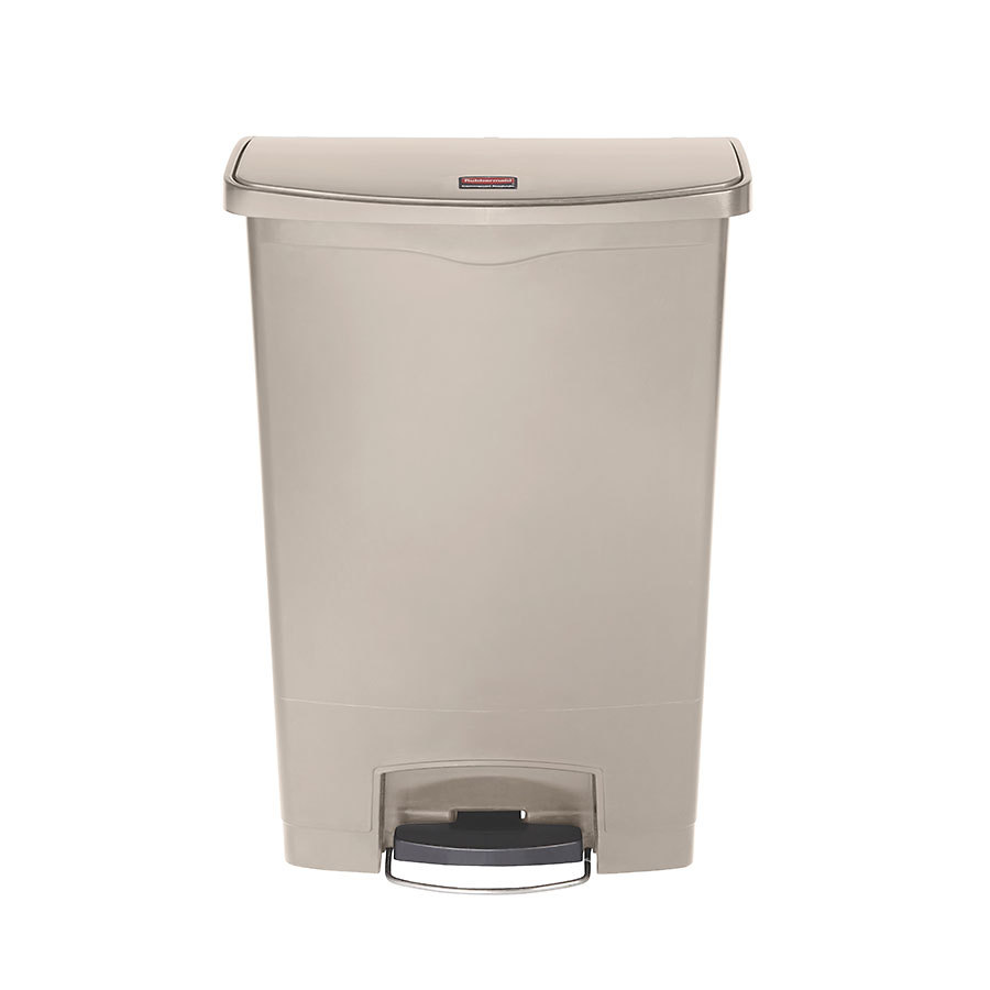 Rubbermaid Slim Step-On Bin Front Step 90 ltr Beige