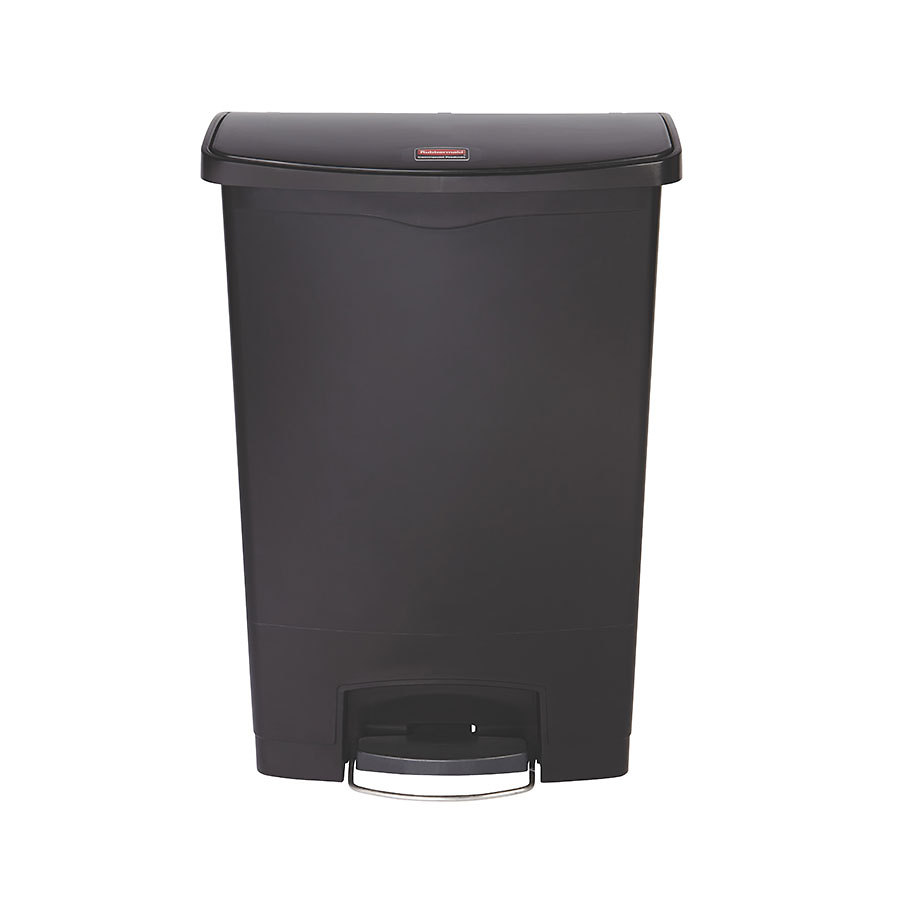 Rubbermaid Slim Step-On Bin Front Step 90 ltr Black