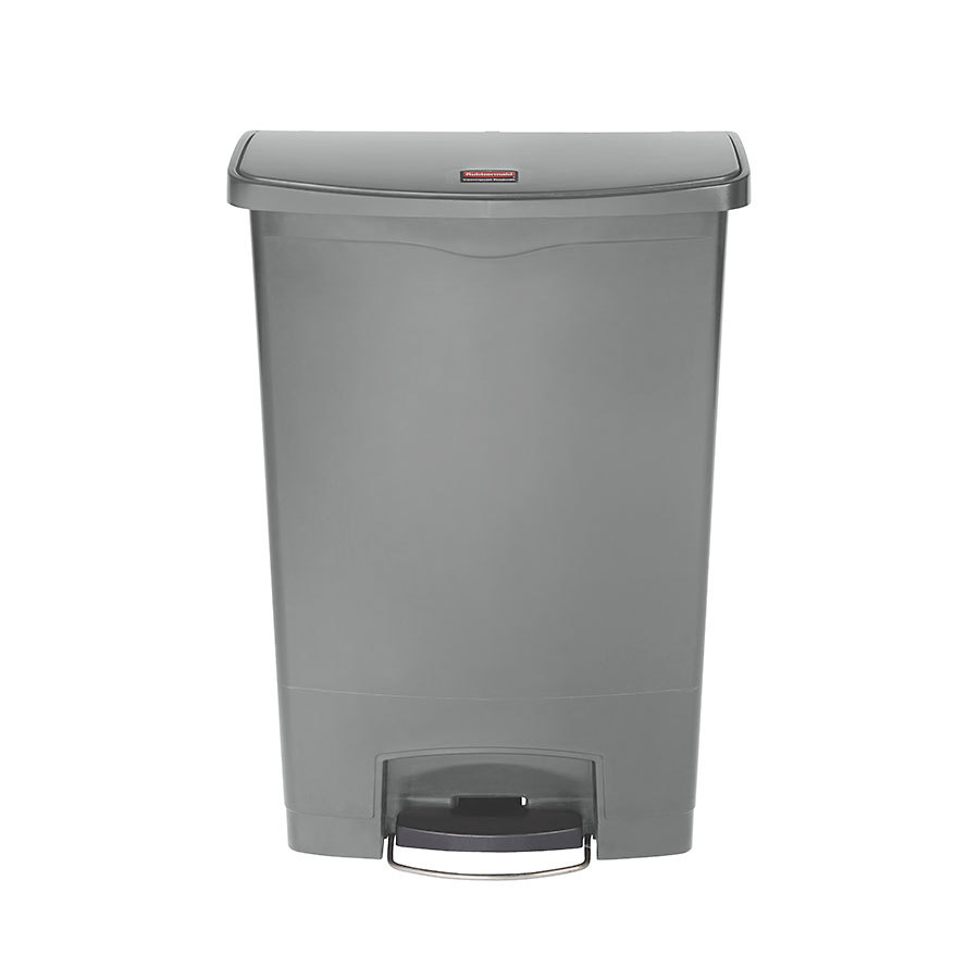 Rubbermaid Slim Step-On Bin Front Step 90 ltr Grey