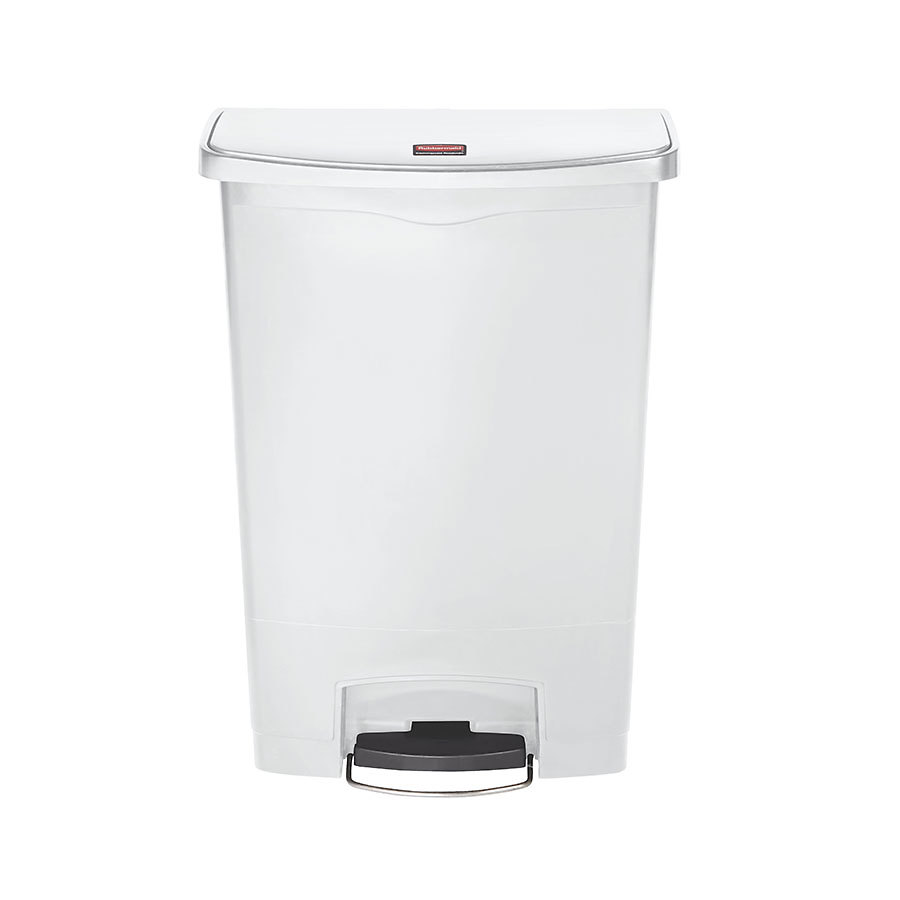 Rubbermaid Slim Step-On Bin Front Step 90 ltr White