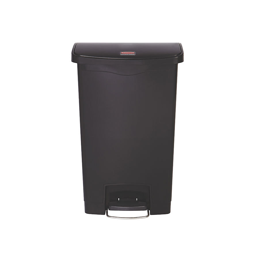 Rubbermaid Slim Step-On Bin Front Step 50 ltr Black