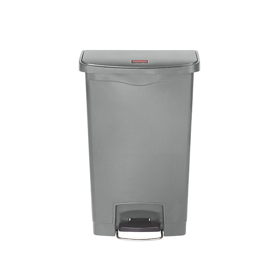 Rubbermaid Slim Step-On Bin Front Step 50 ltr Grey