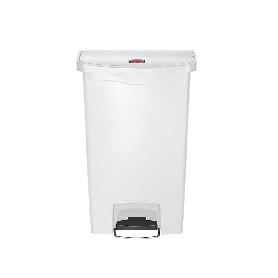 Rubbermaid Slim Step-On Bin Front Step 50 ltr White