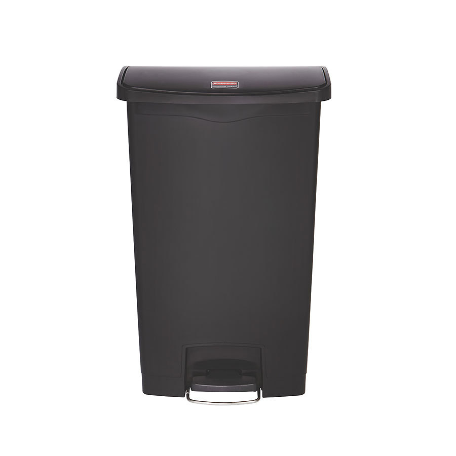 Rubbermaid Slim Step-On Bin Front Step 68 ltr Black