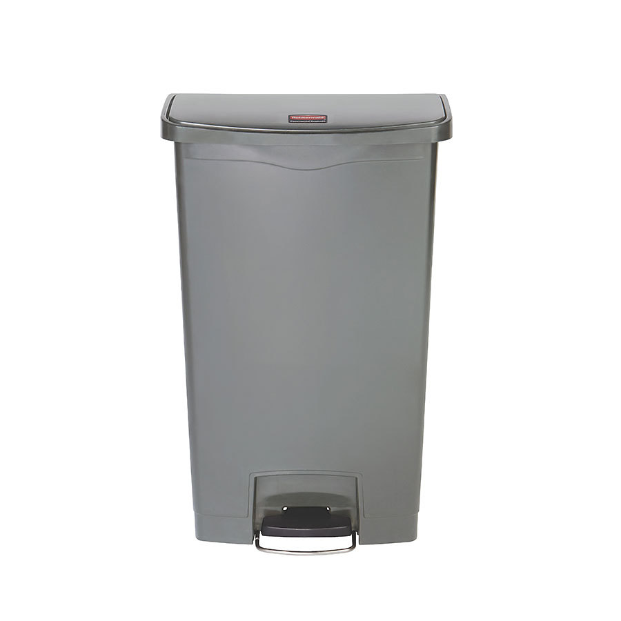 Rubbermaid Slim Step-On Bin Front Step 68 ltr Grey