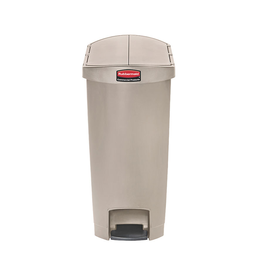 Rubbermaid Slim Step-On Bin End Step 50 ltr Beige