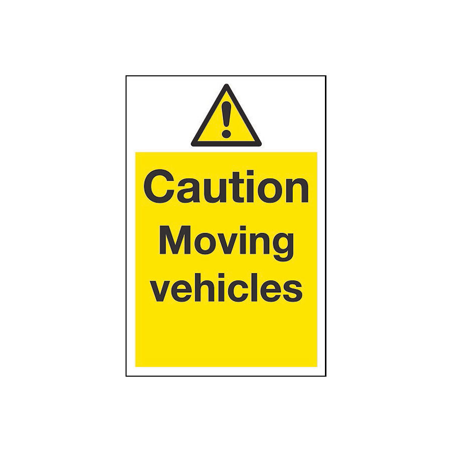 Mileta Safety Sign - Caution Moving Vehicle Sign 200x300mm