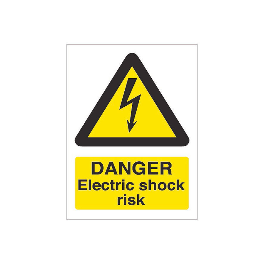 Mileta Safety Sign - Sticker Danger Electricity Sign 200x150mm