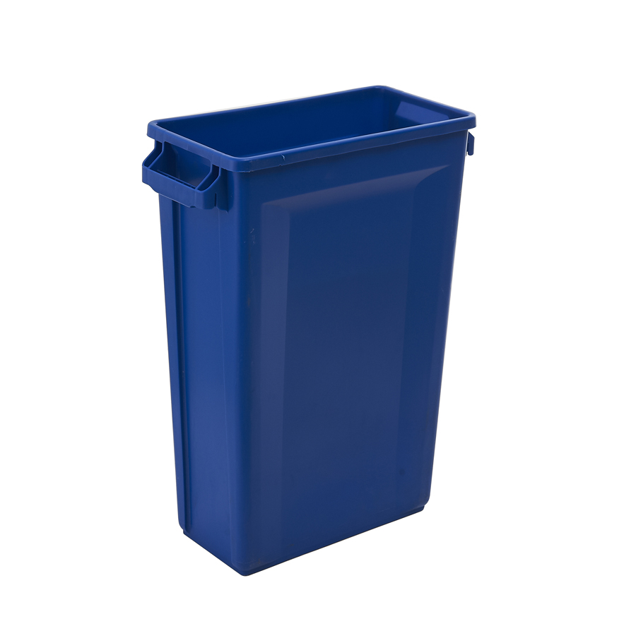 Trust Svelte® Bin Rectangular With Venting Channels Blue HDPE 60ltr 50.7x27.2x63.2cm