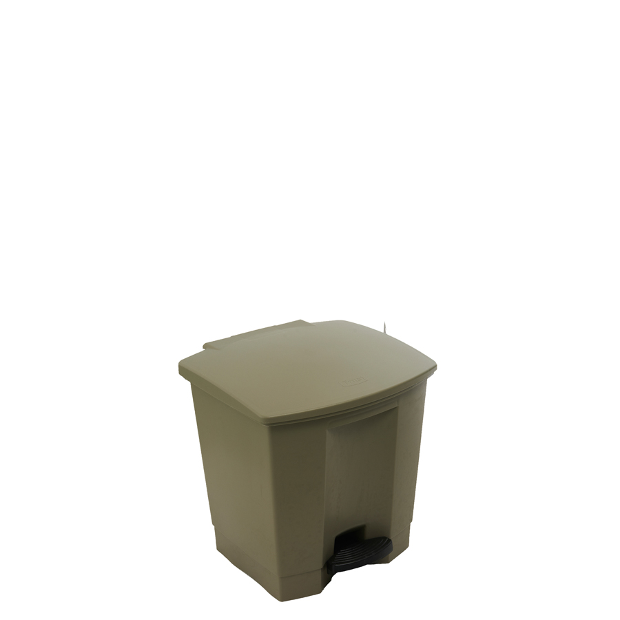 Trust Step-On Bin Beige HDPE 30ltr 41.3x40.0x43.5 cm