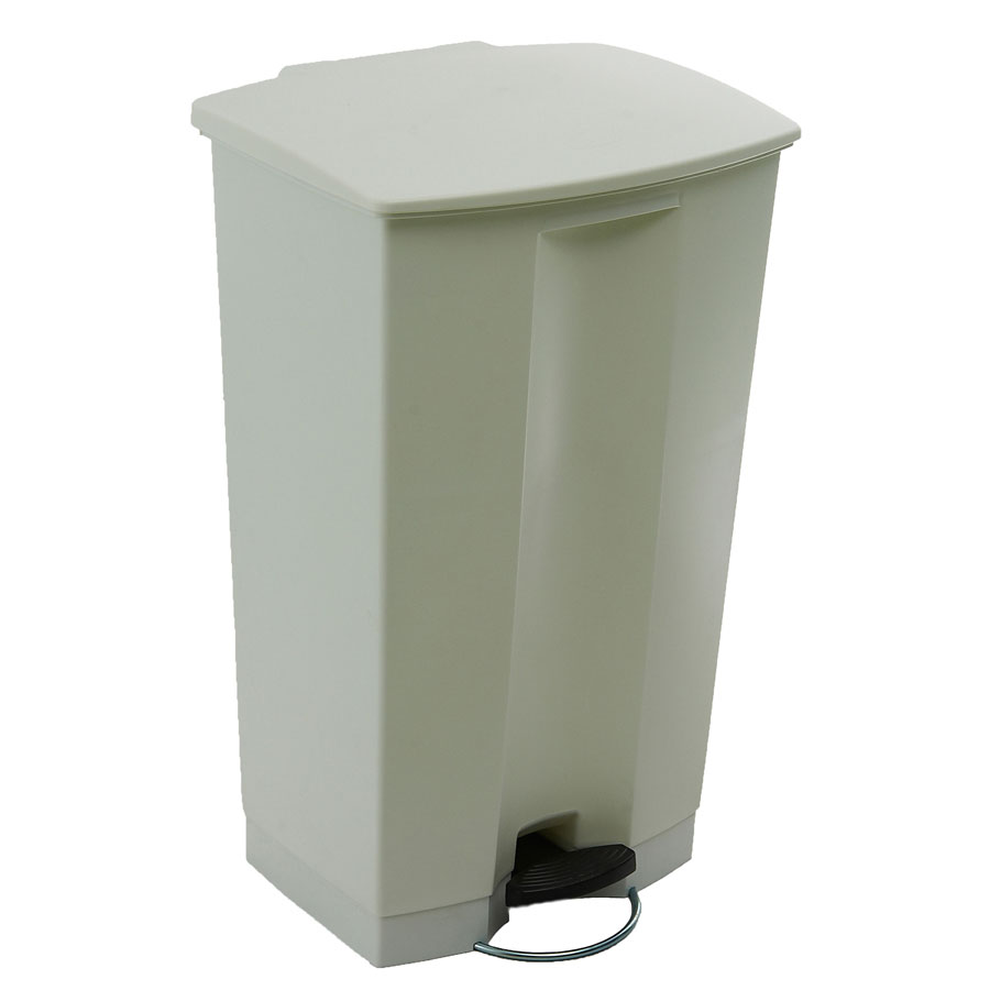 Trust Step-On Bin White HDPE 30ltr 41.3x40.0x43.5 cm