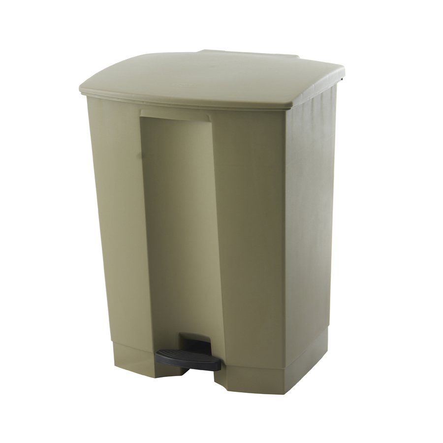 Trust Step-On Bin Beige HDPE 68ltr 50.2x41.0x67.3 cm
