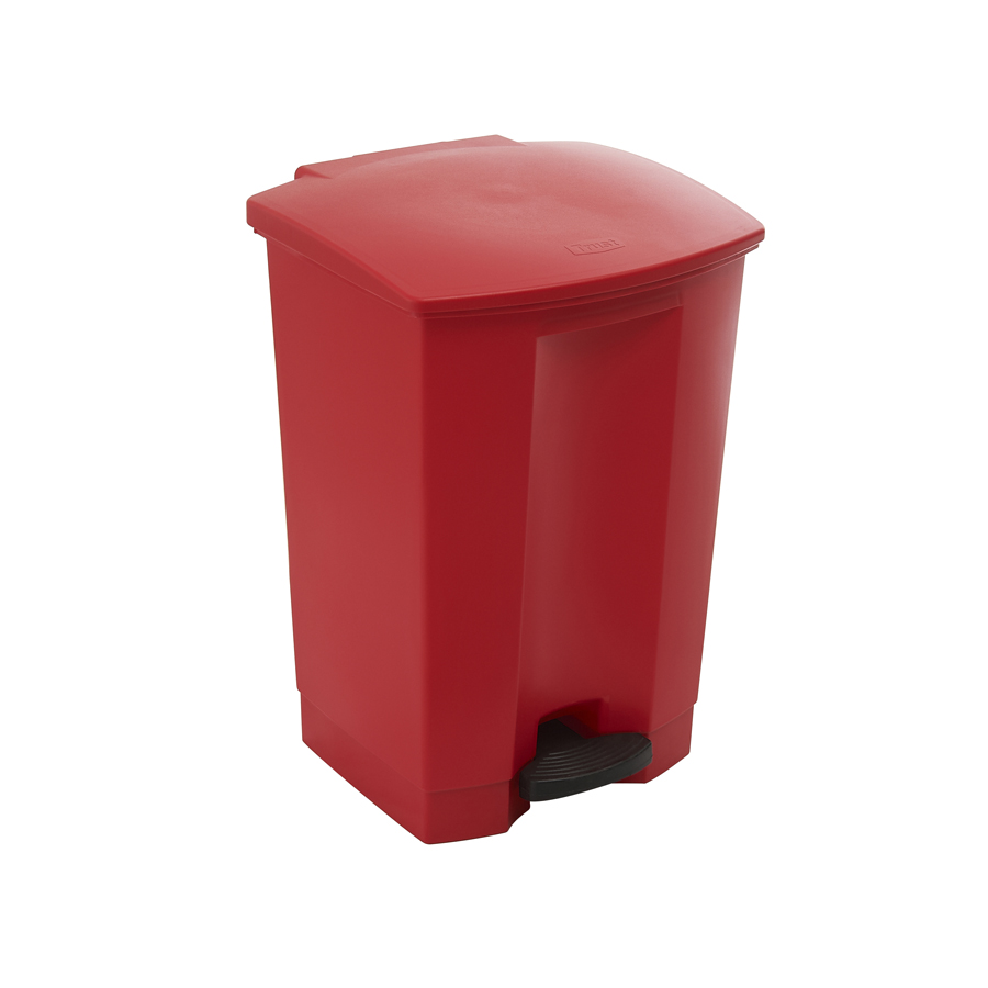 Trust Step-On Bin Red HDPE 68ltr 50.2x41.0x67.3 cm