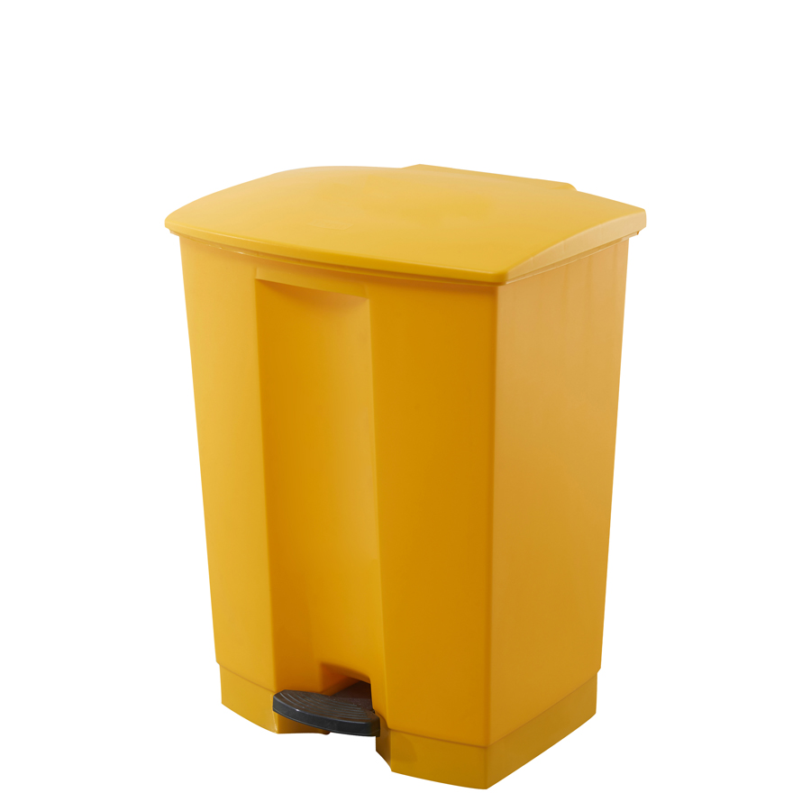 Trust Step-On Bin Yellow HDPE 68ltr 50.2x41.0x67.3 cm