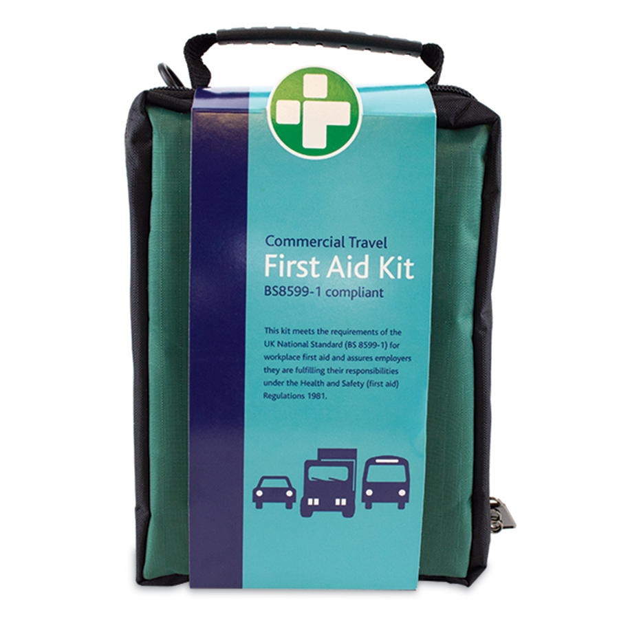 Reliance Medical BS8599-1 Workplace Travel First Aid Kit Green Stockholm Bag