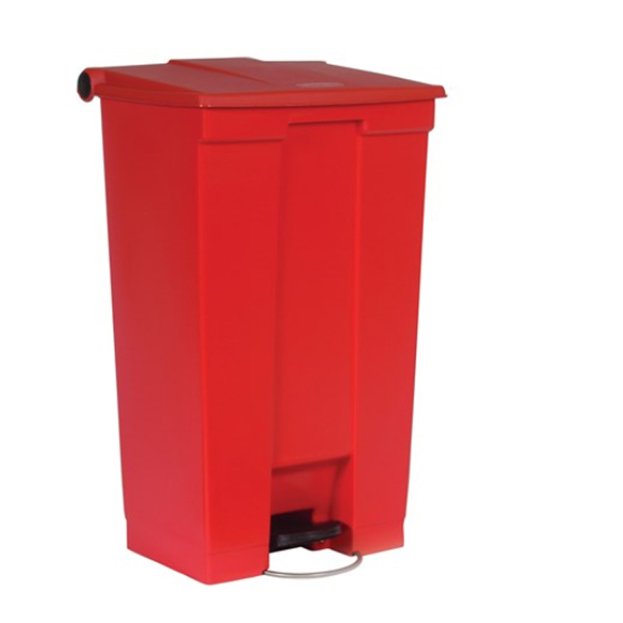 Rubbermaid Step-On Container Mobile Red Polyethylene 87ltr W50.2 x H82.6 x D41cm
