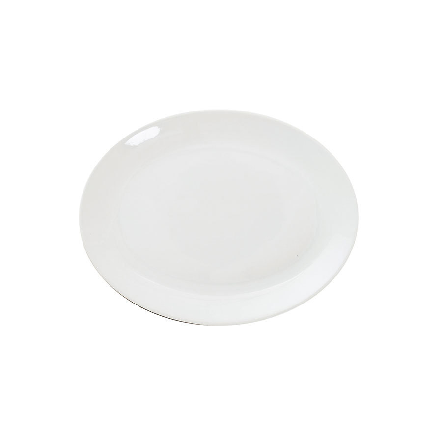 Great White Porcelain Oval Plate 24cm