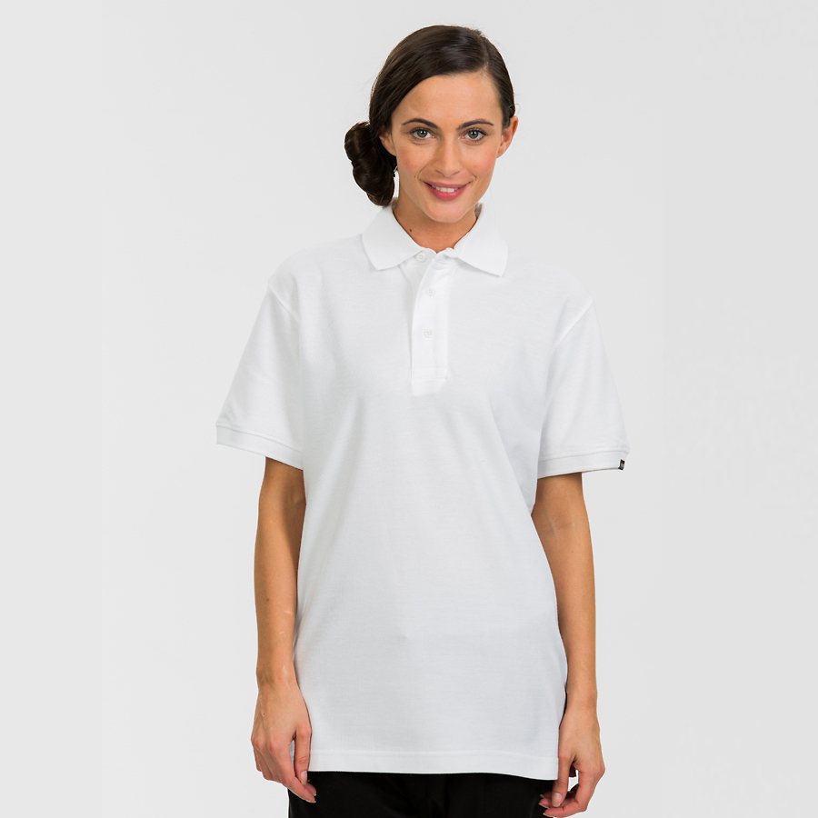Brigade White Cotton Polo Shirt