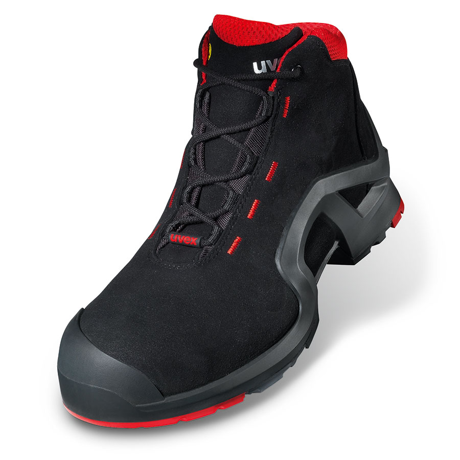 Uvex Black Microvelour S3 SRC Non Slip Trainer Style Boot With Uvex Xenova Toe Cap