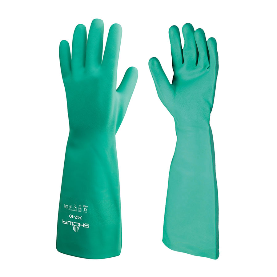 747 Green Best Nitri Solve Gauntlets