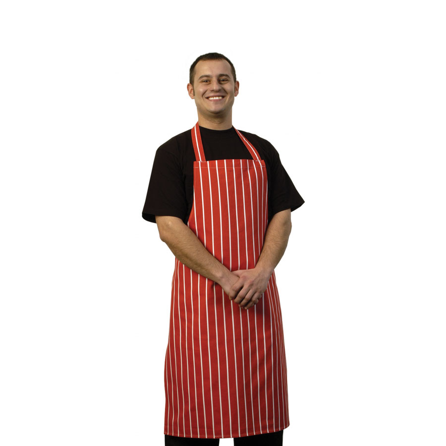 Red Butchers Bib Apron