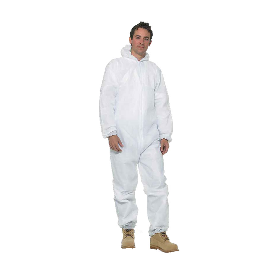 Keep Clean Disposable Hooded Coverall Size Large