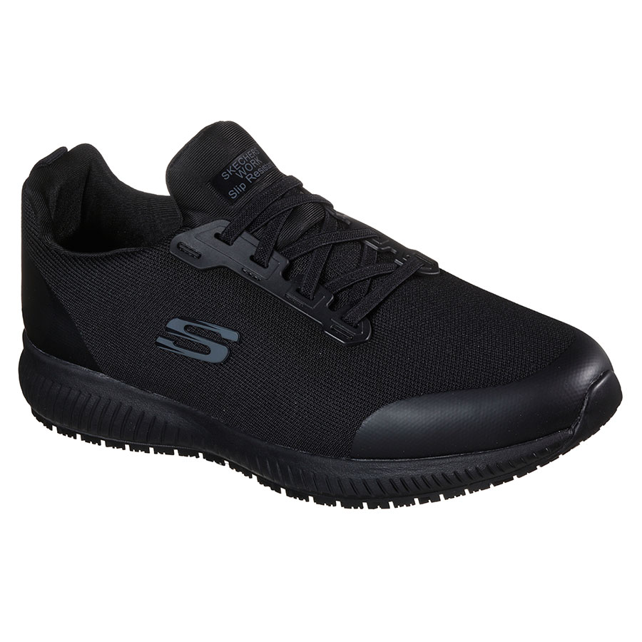 Skechers Squad SR Myton Black Slip Resistant Mens Trainer