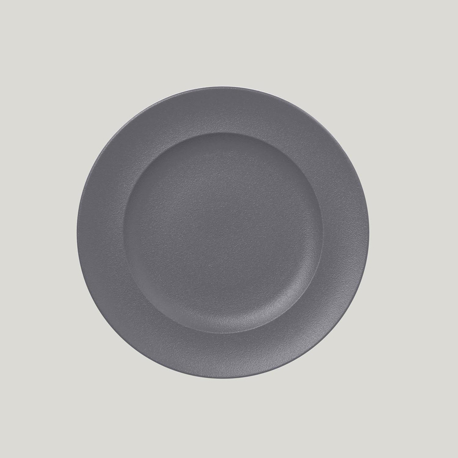 Rak Neofusion Vitrified Porcelain Grey Round Flat Plate 33cm