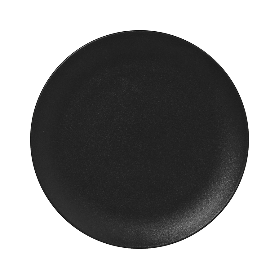 Rak Neofusion Vitrified Porcelain Black Round Flat Coupe Plate 15cm