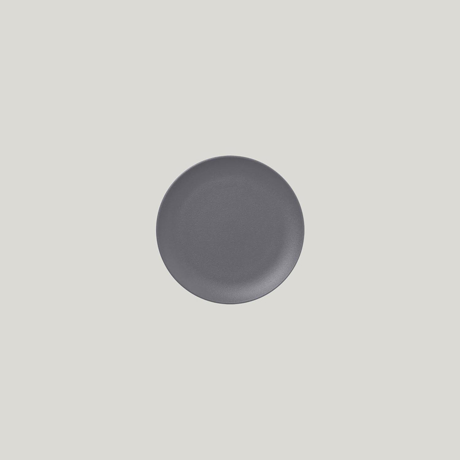 Rak Neofusion Vitrified Porcelain Grey Round Flat Coupe Plate 15cm