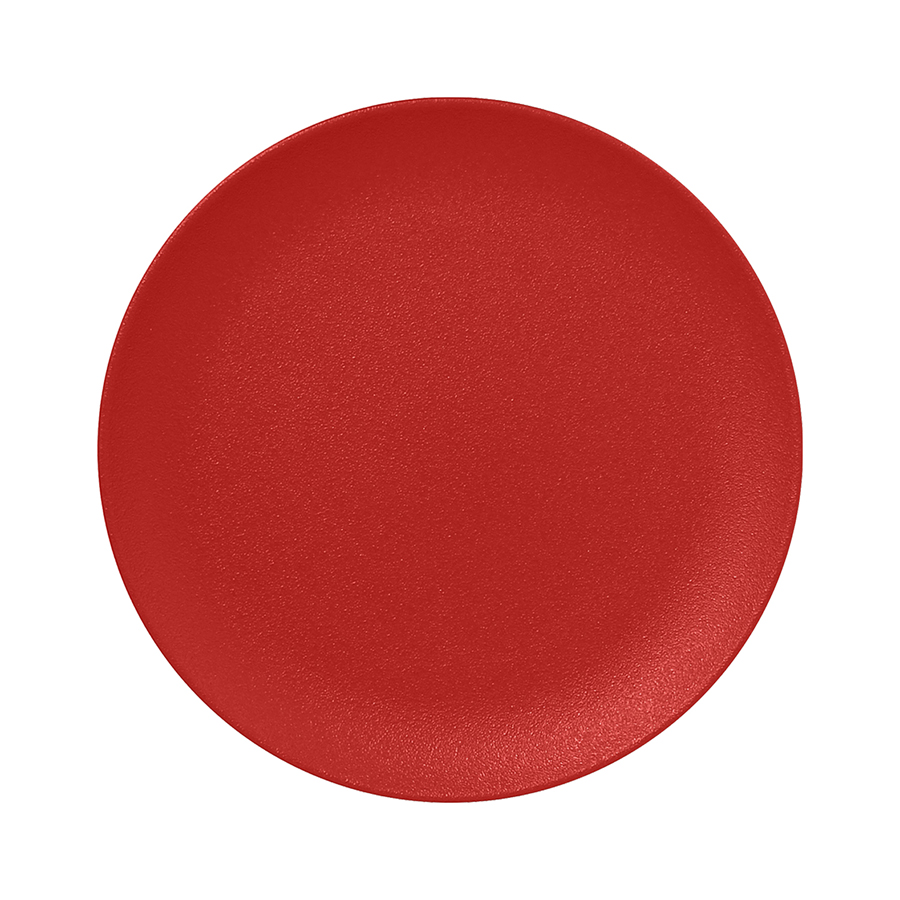 Rak Neofusion Vitrified Porcelain Red Round Flat Coupe Plate 18cm