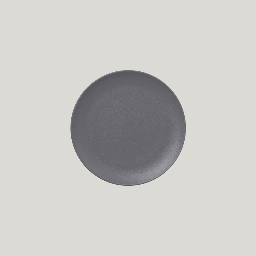 Rak Neofusion Vitrified Porcelain Grey Round Flat Coupe Plate 21cm