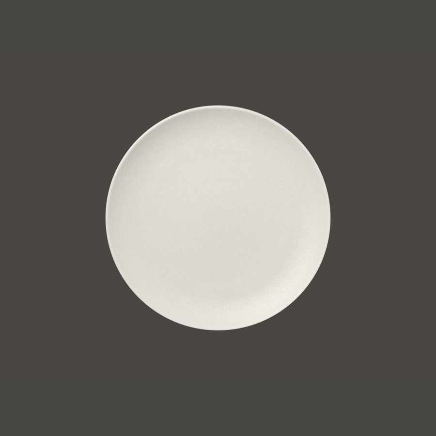 Rak Neofusion Vitrified Porcelain White Round Flat Coupe Plate 24cm