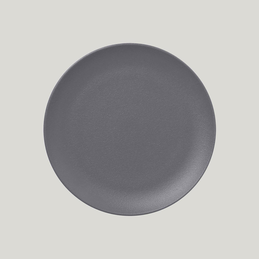 Rak Neofusion Vitrified Porcelain Grey Round Flat Coupe Plate 31cm