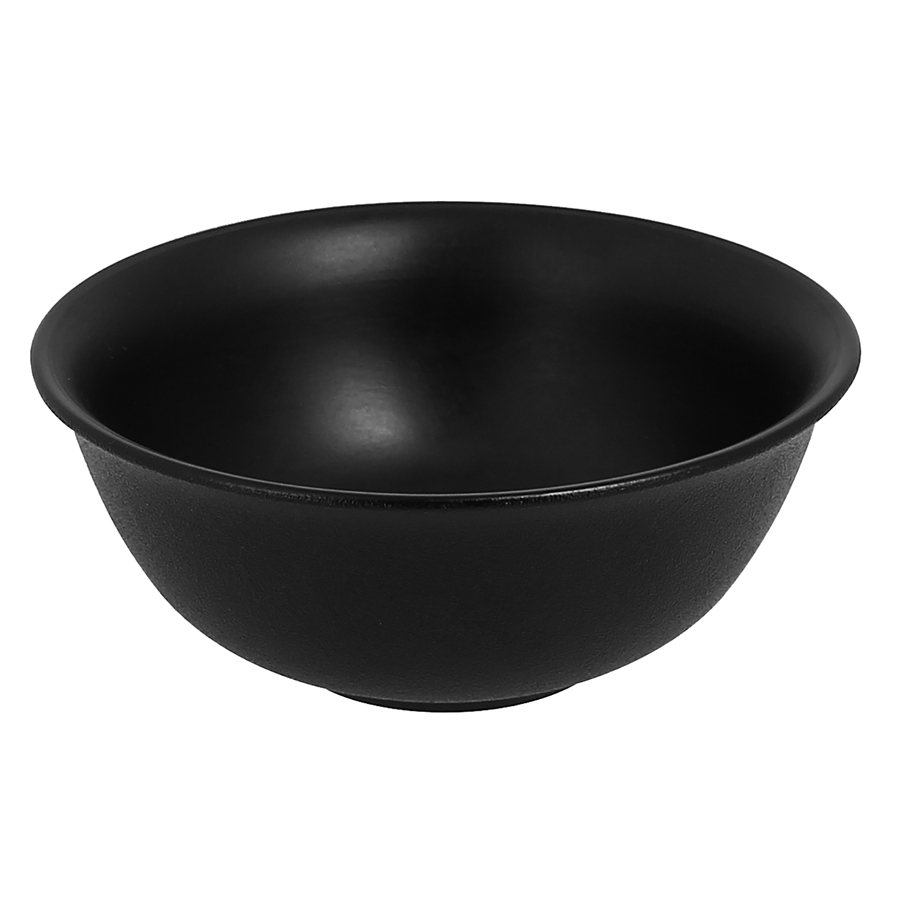 Rak Neofusion Vitrified Porcelain Black Round Rice Bowl 16x6.5cm 58cl