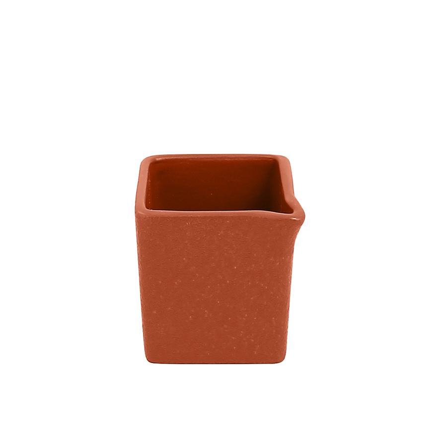 Rak Neofusion Vitrified Porcelain Brown Square Creamer 5.3x5.8cm 8cl 2.7oz