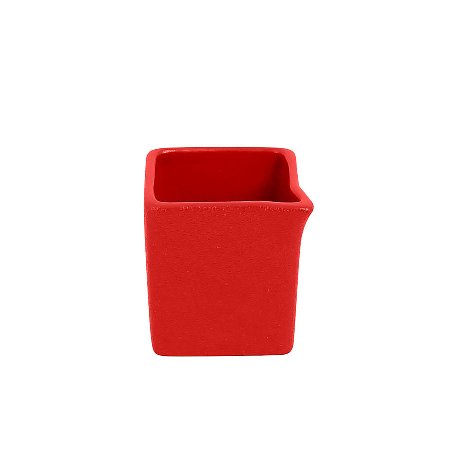 Rak Neofusion Vitrified Porcelain Red Square Creamer 5.3x5.8cm 8cl 2.7oz