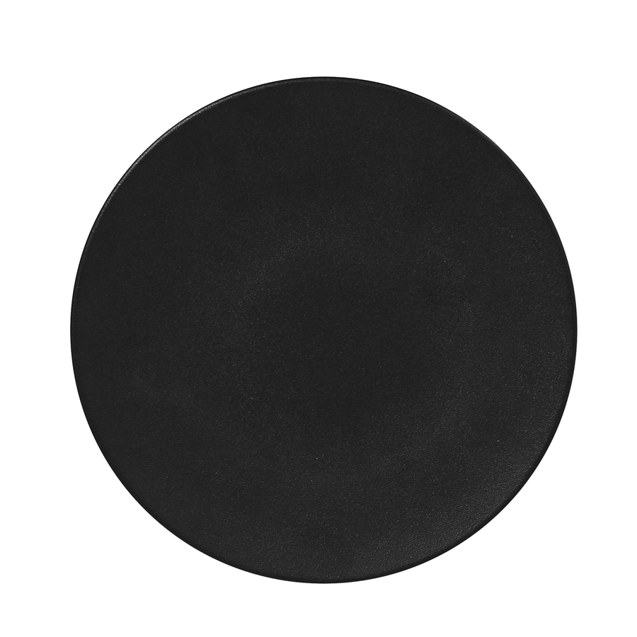 Rak Neofusion Vitrified Porcelain Black Round Flat Plate 29cm