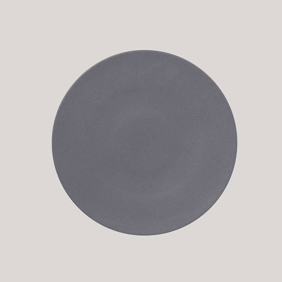 Rak Neofusion Vitrified Porcelain Grey Round Flat Plate 29cm